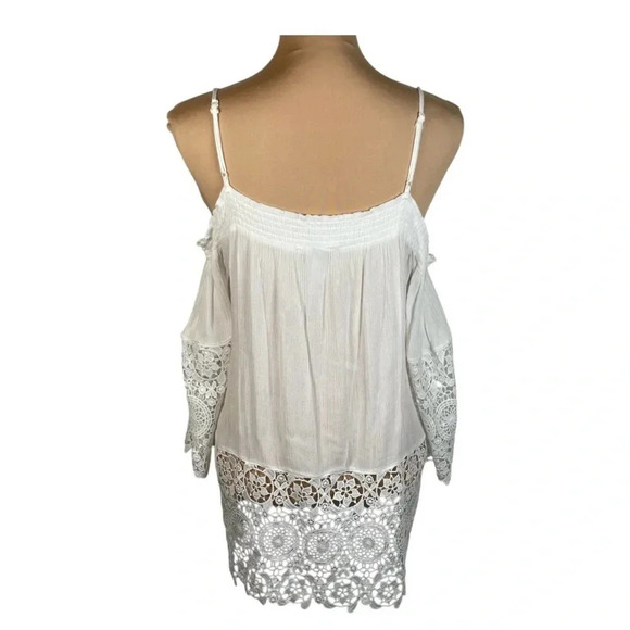 SOCIALITE LONG-SLEEVE BOHO‎ LACE TOP SMALL - Picture 3 of 9